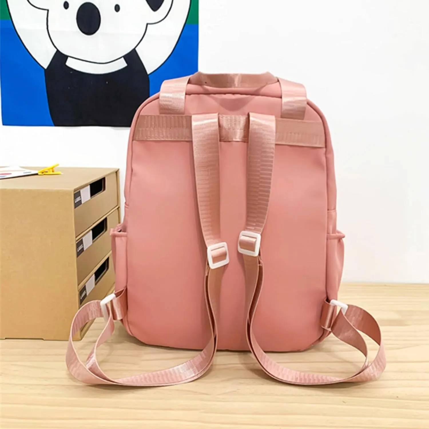 Kawaii Backpack with Cute Accessories 13 Inch Laptop Anti-Theft Travel Aesthetic New Semester Gifts Handbag (black,Medium(25 Liter))