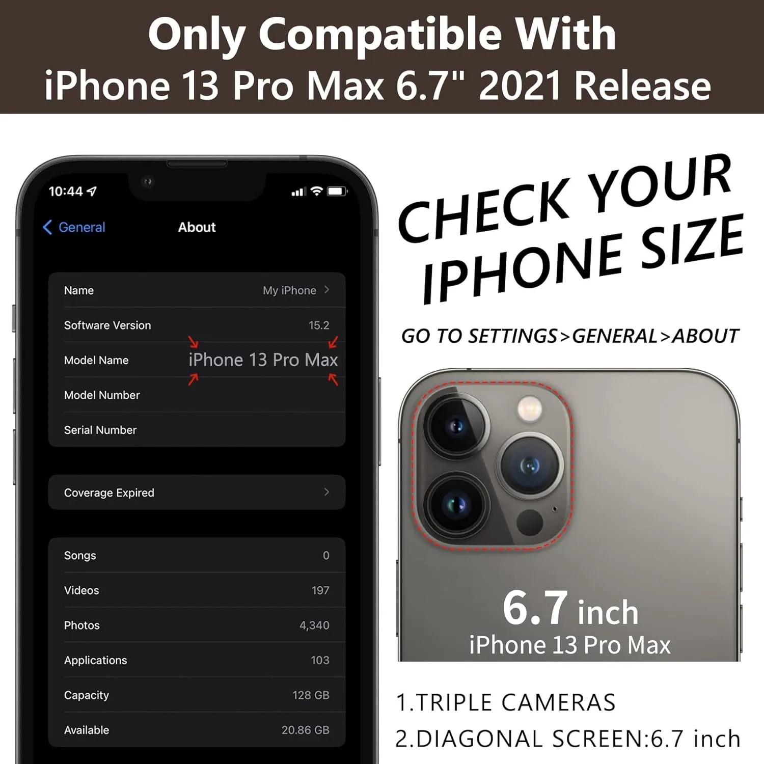 Keallce Case for iPhone 13 Pro Max 6.7'' Case Wallet, Crossbody Zipper Purse with RFID Blocking 10 Card Slot Kickstand, Detachable Lanyard & Wristle Flip Folio Phone Cover for iPhone 13 Pro Max, Black