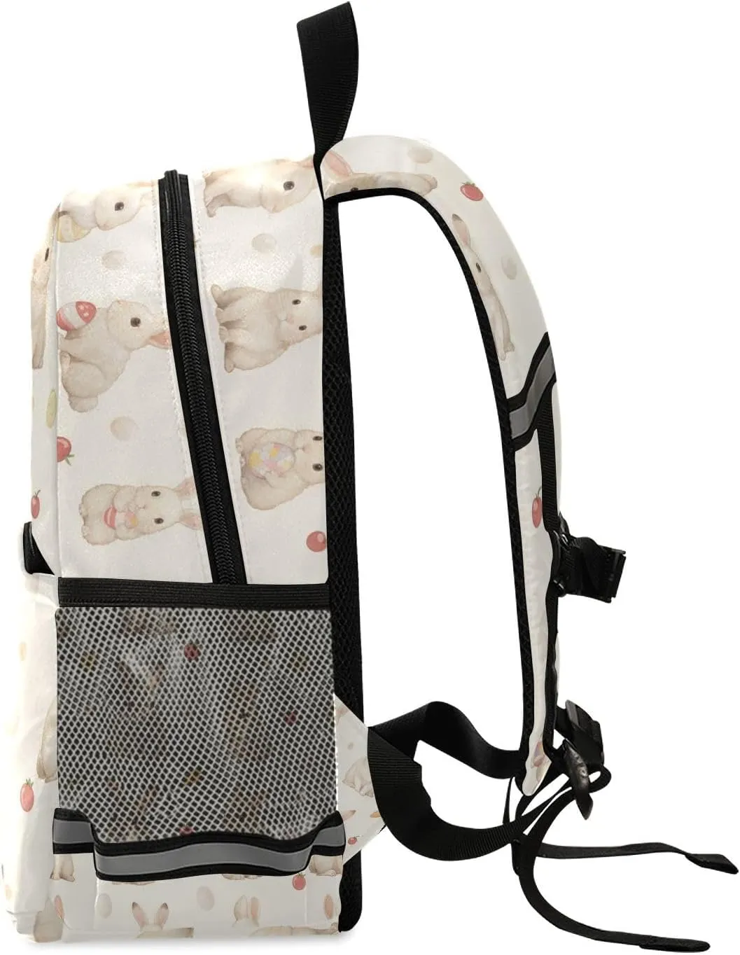 Kids Backpack for Preschool, Happy Easter Rabbit Bunny Pink, Multifunctional Bookbag Cute Travel Back Pack