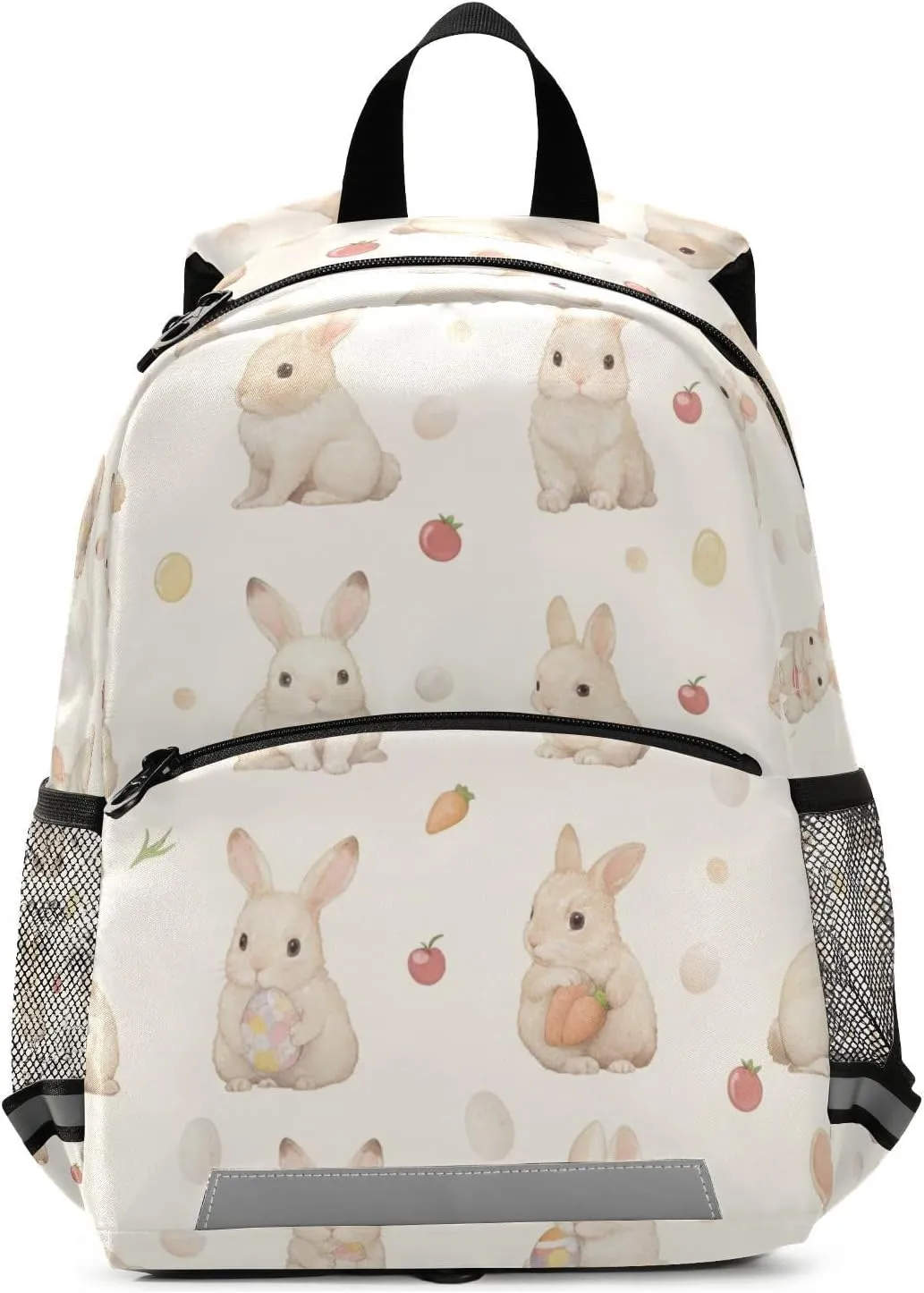 Kids Backpack for Preschool, Happy Easter Rabbit Bunny Pink, Multifunctional Bookbag Cute Travel Back Pack