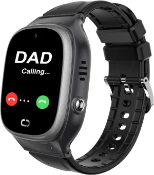 Kids Smart Watch with GPS Tracker,Waterproof Smartwatch for Kid with Voice Chat Call Pedometer SOS Camera Alarm Clock 12hrs Time HD Touch Screen Birthday Gifts for 3-12 Years Girls Boys (Black)