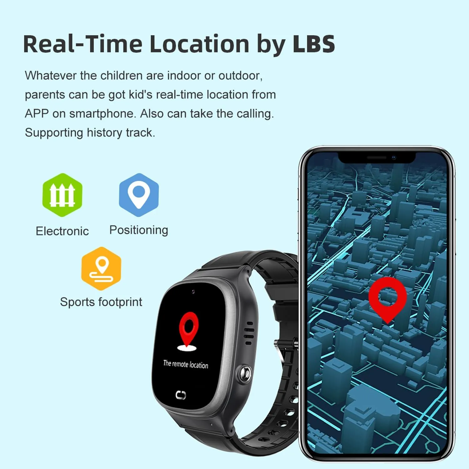 Kids Smart Watch with GPS Tracker,Waterproof Smartwatch for Kid with Voice Chat Call Pedometer SOS Camera Alarm Clock 12hrs Time HD Touch Screen Birthday Gifts for 3-12 Years Girls Boys (Black)