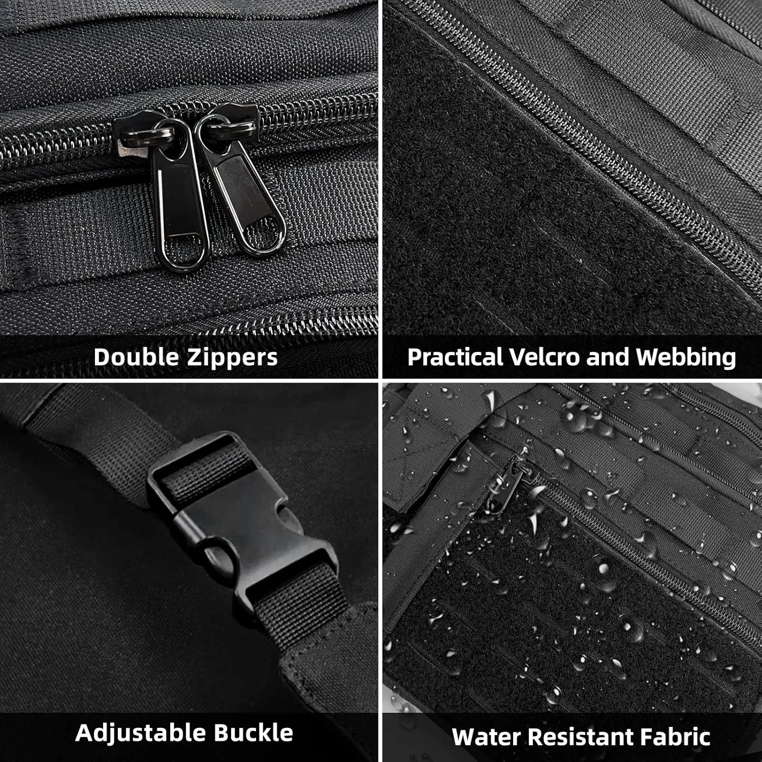 KINGSLONG Tactical Chest Bag Lightweight Running Chest Pack, Water Resistant Running Vest Pack with Phone Holder Running Backpack for Men Women