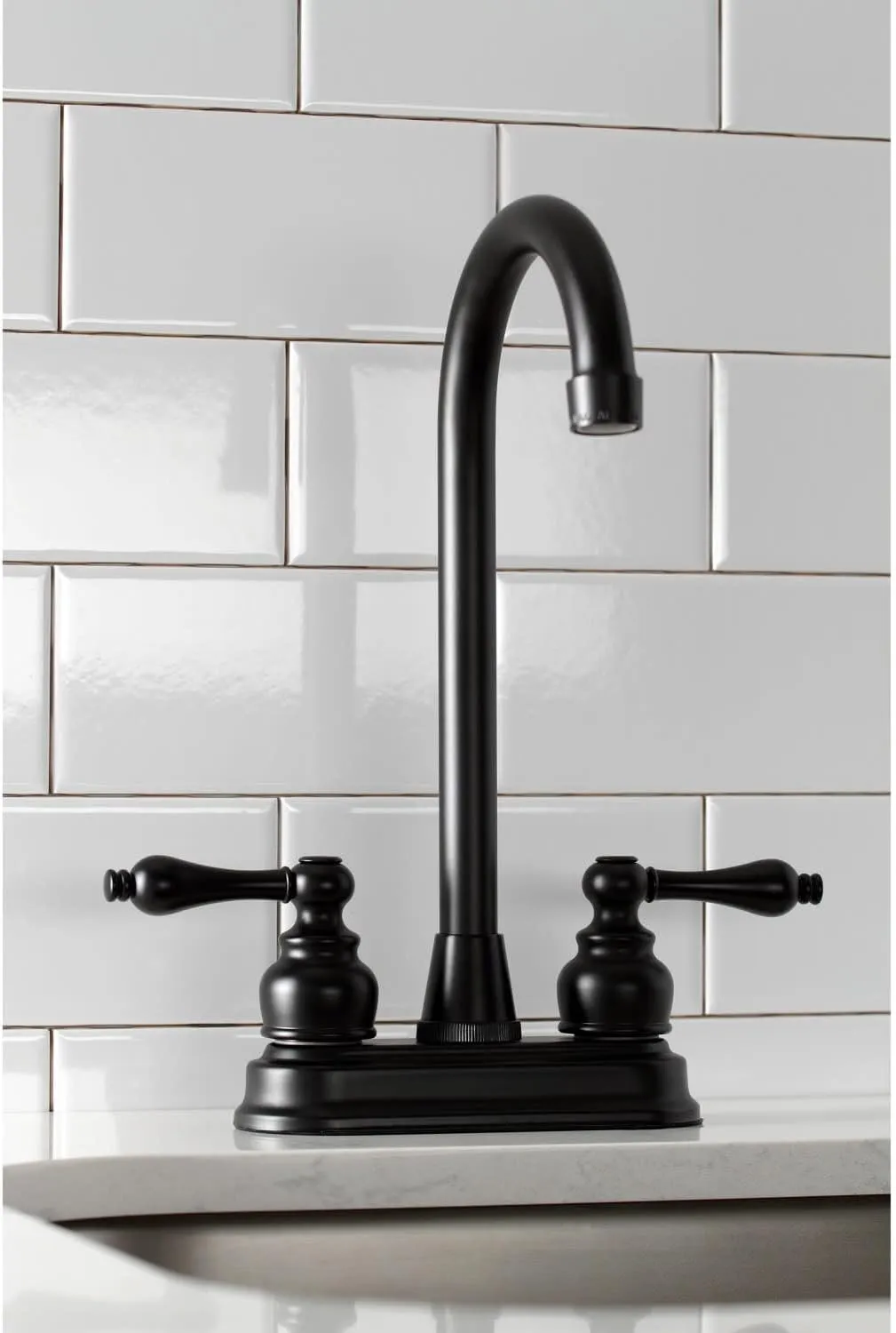 Kingston Brass KB498AL Victorian Bar Faucet, 4-3/4-Inch, Brushed Nickel