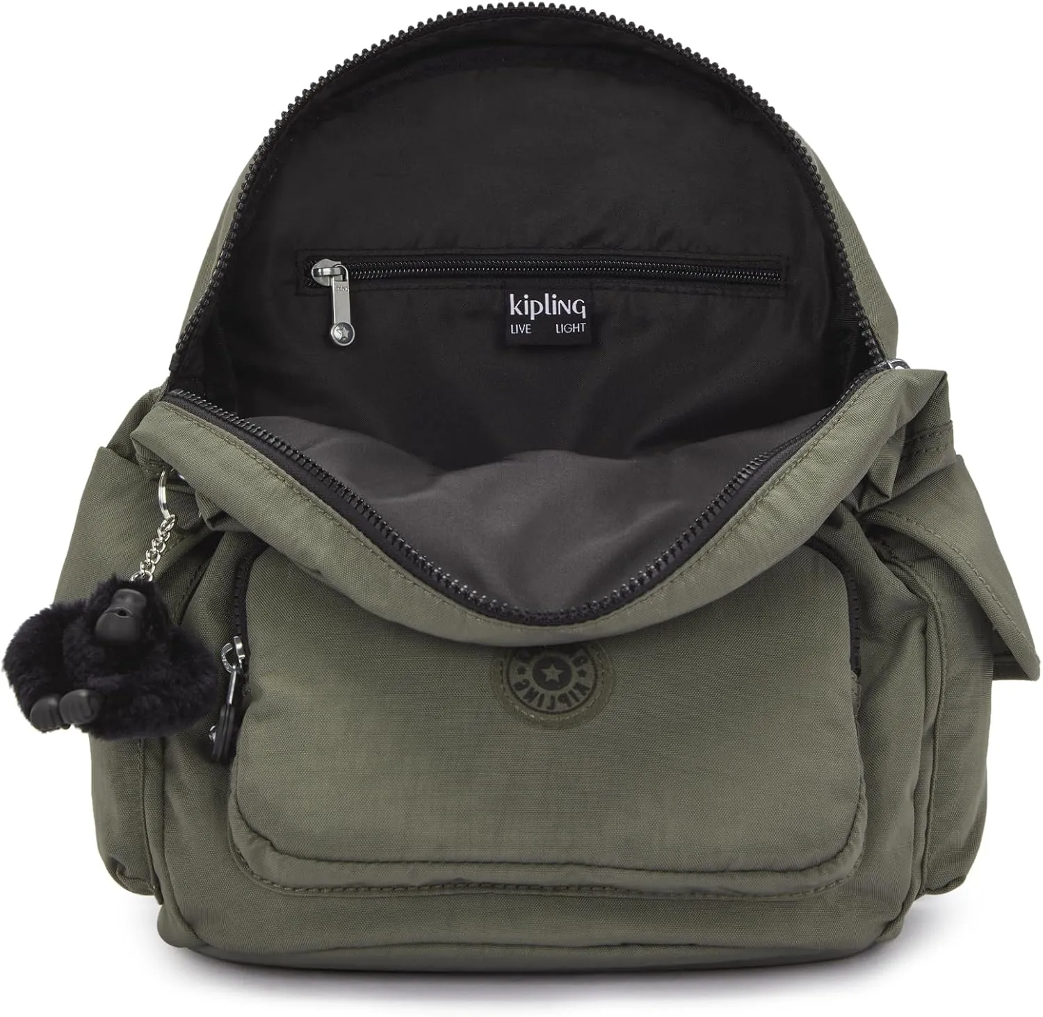 Kipling Women's City Pack S' Backpack Handbag, Green Moss, 19x27x33.5 cm (LxWxH)