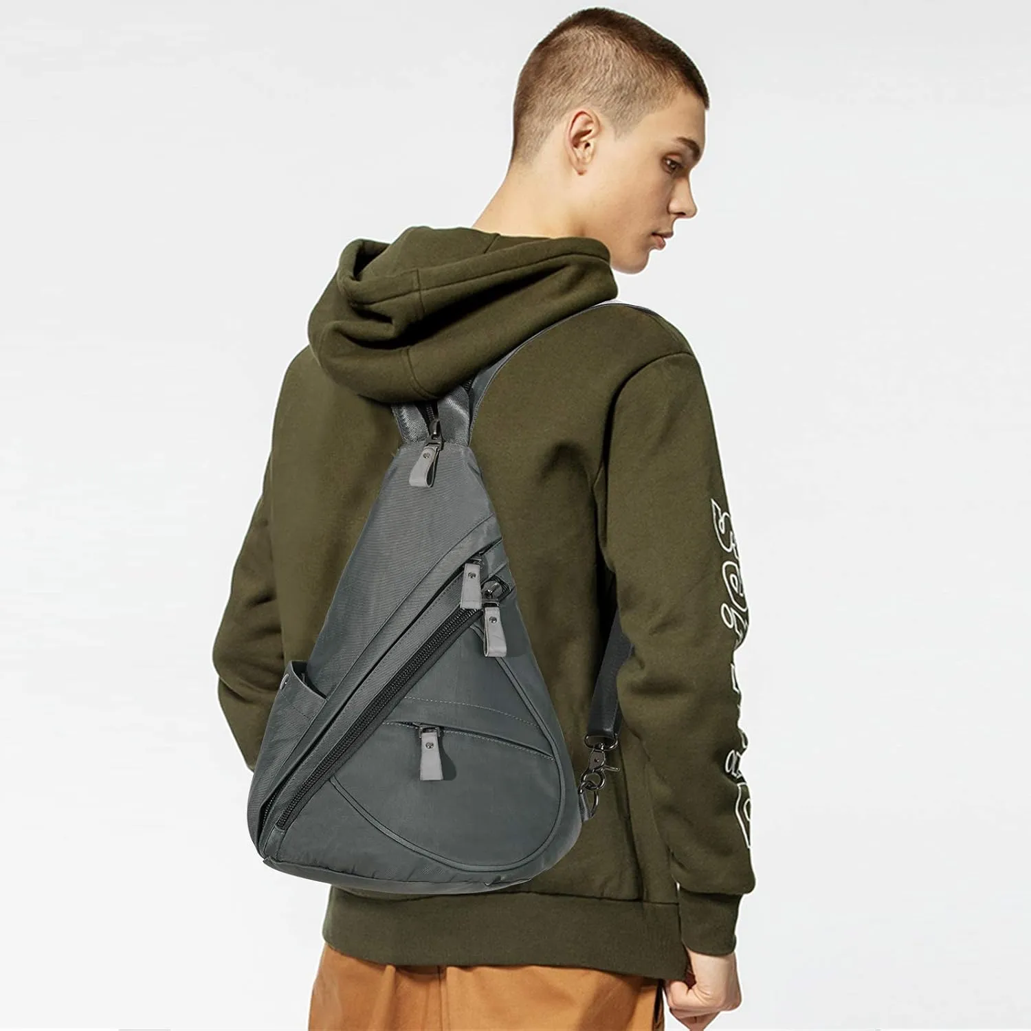 KL928 Nylon Sling Bag - Small Crossbody Backpack Shoulder Casual Daypack Multipurpose Rucksack for Men Women