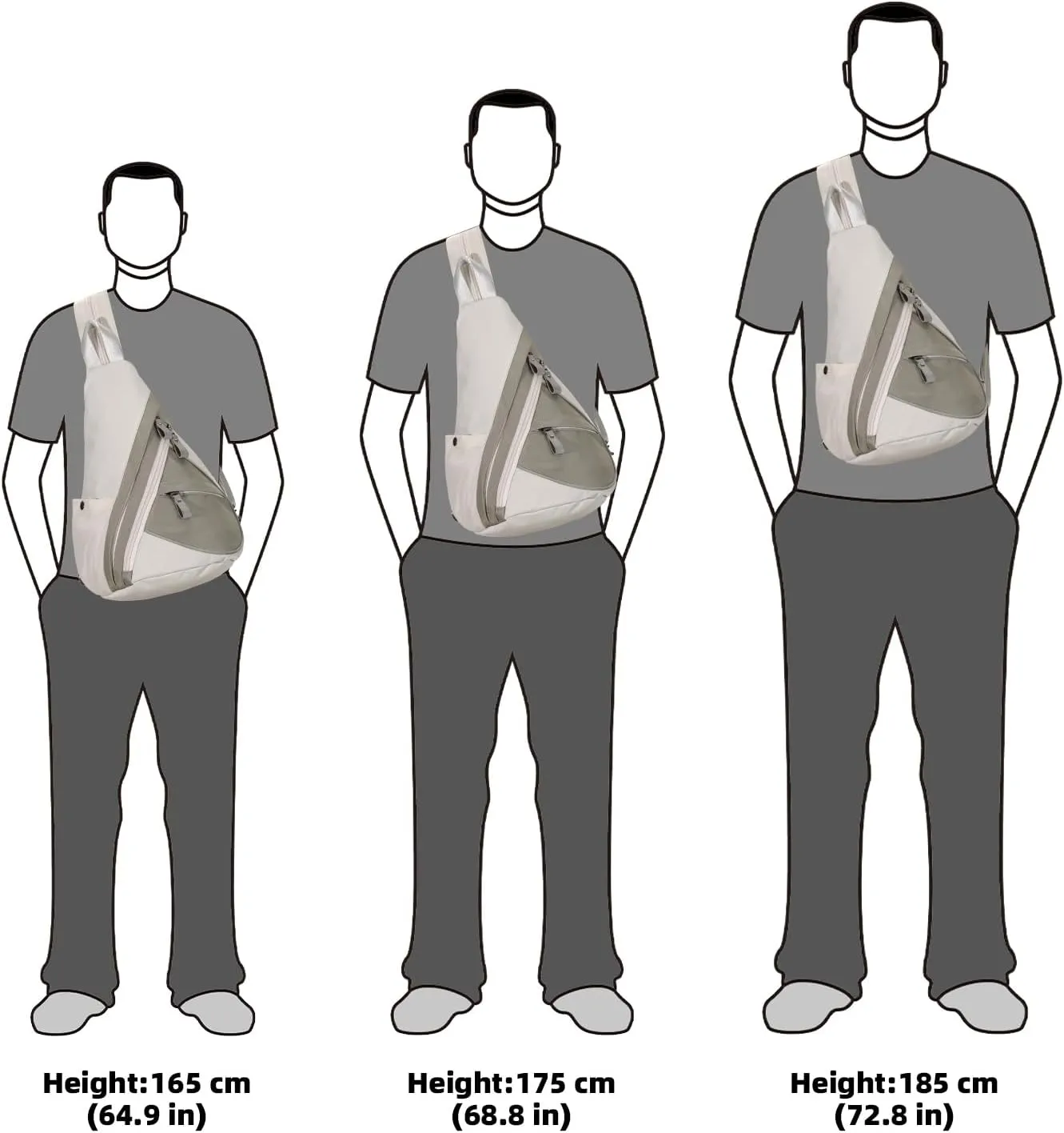 KL928 Nylon Sling Bag - Small Crossbody Backpack Shoulder Casual Daypack Multipurpose Rucksack for Men Women