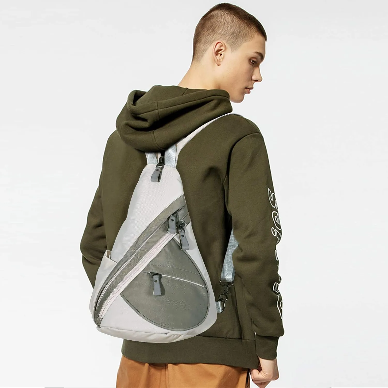 KL928 Nylon Sling Bag - Small Crossbody Backpack Shoulder Casual Daypack Multipurpose Rucksack for Men Women