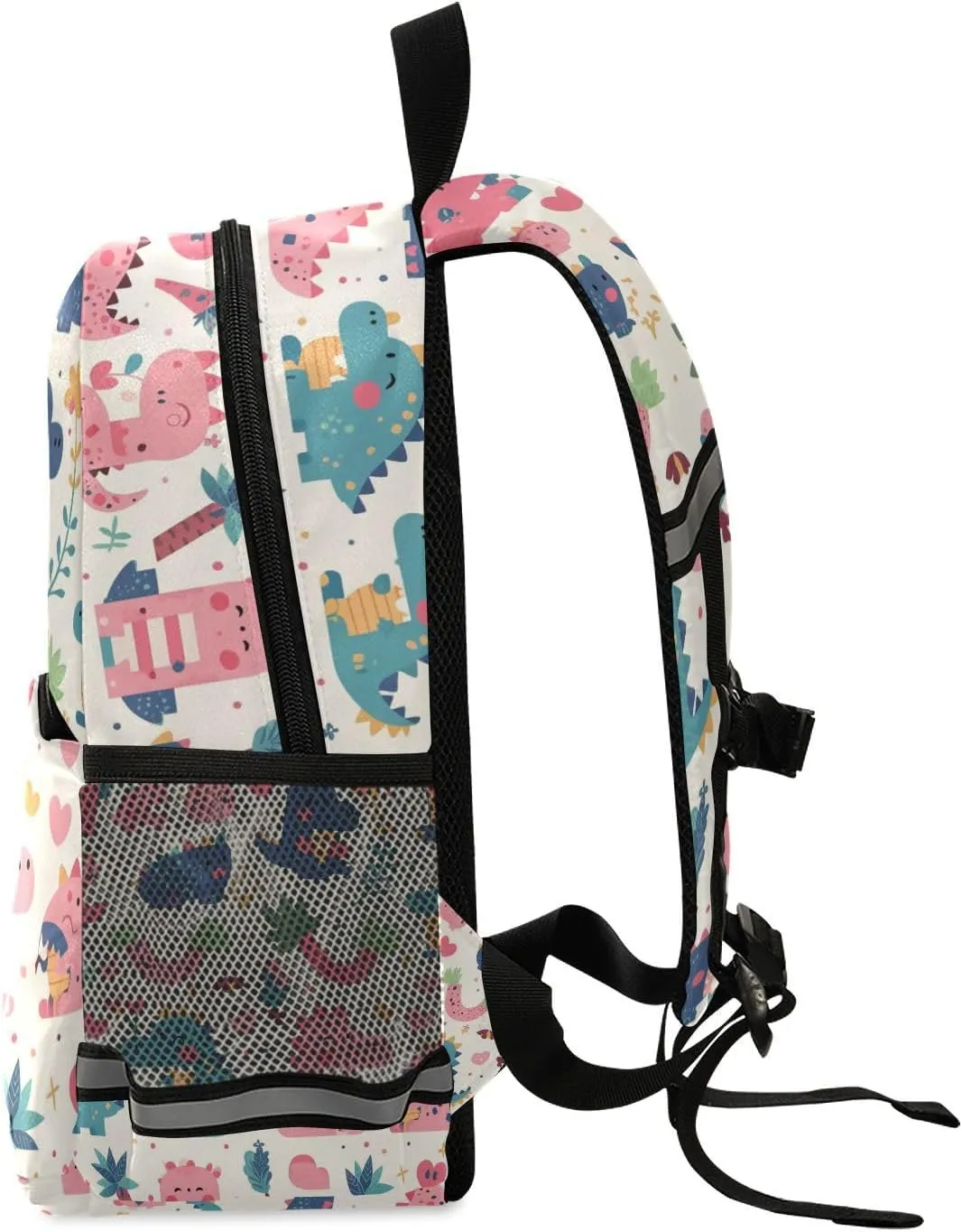 KLL Elementary Backpack for Girls Cute Water Resistant Book Bag for School Travel Back Pack, Cute Cartoon Alligator