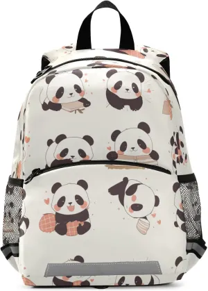 KLL Toddler Backpacks Mini Water Resistant School Bag Travel Back Pack, Chinese Panda Cute Cartoon