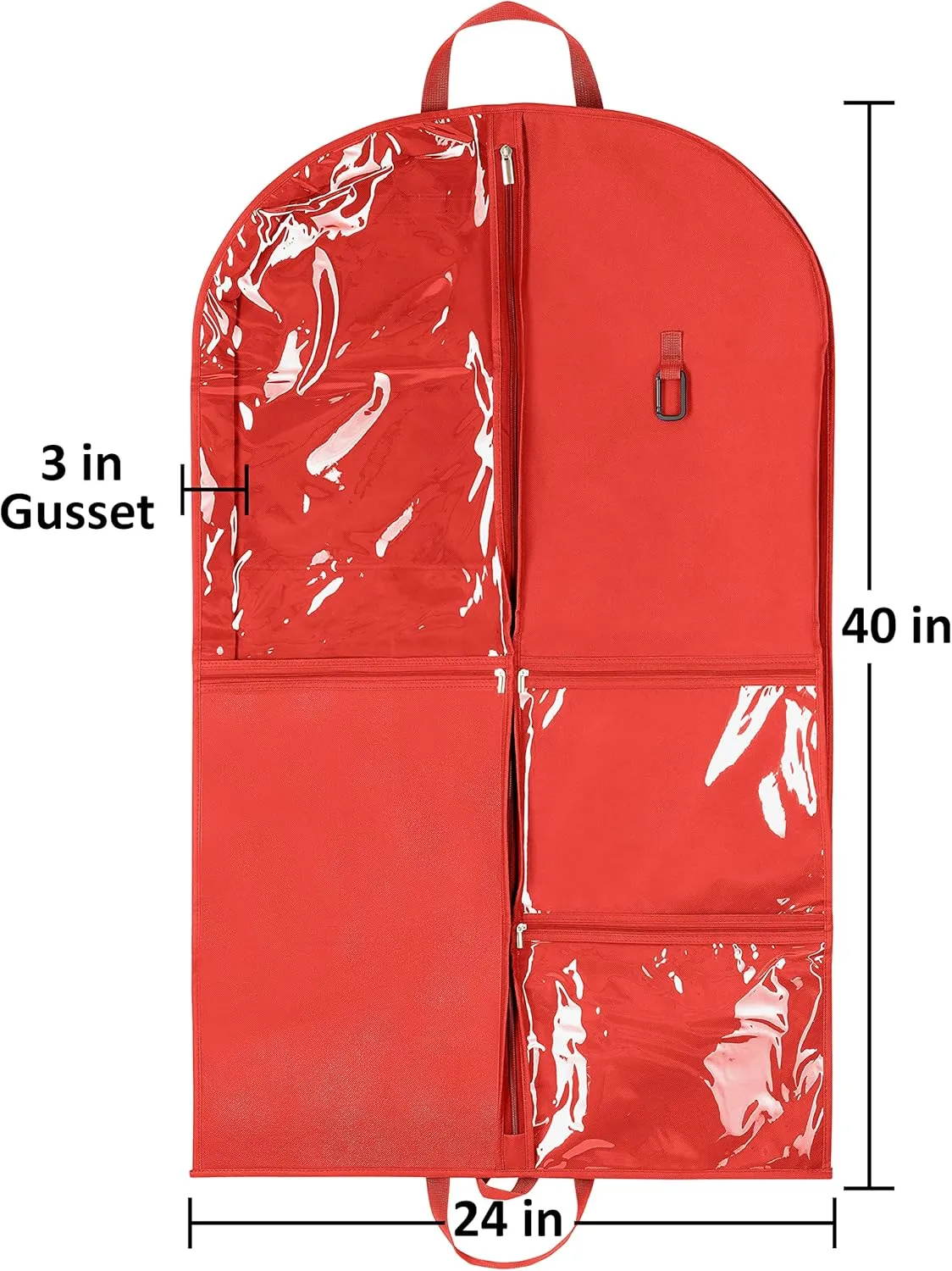 Knight Bag Company- 40 inch Garment Bag with PVC Pouches