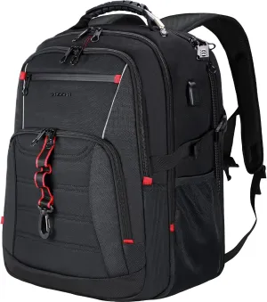 KROSER Travel Laptop Backpack 17.3 inch XL Computer Backpack Stylish College Backpack with RFID Pockets USB Charging Port REFLECTIVE STRIPS Water-Repellent Day pack for Business/Men