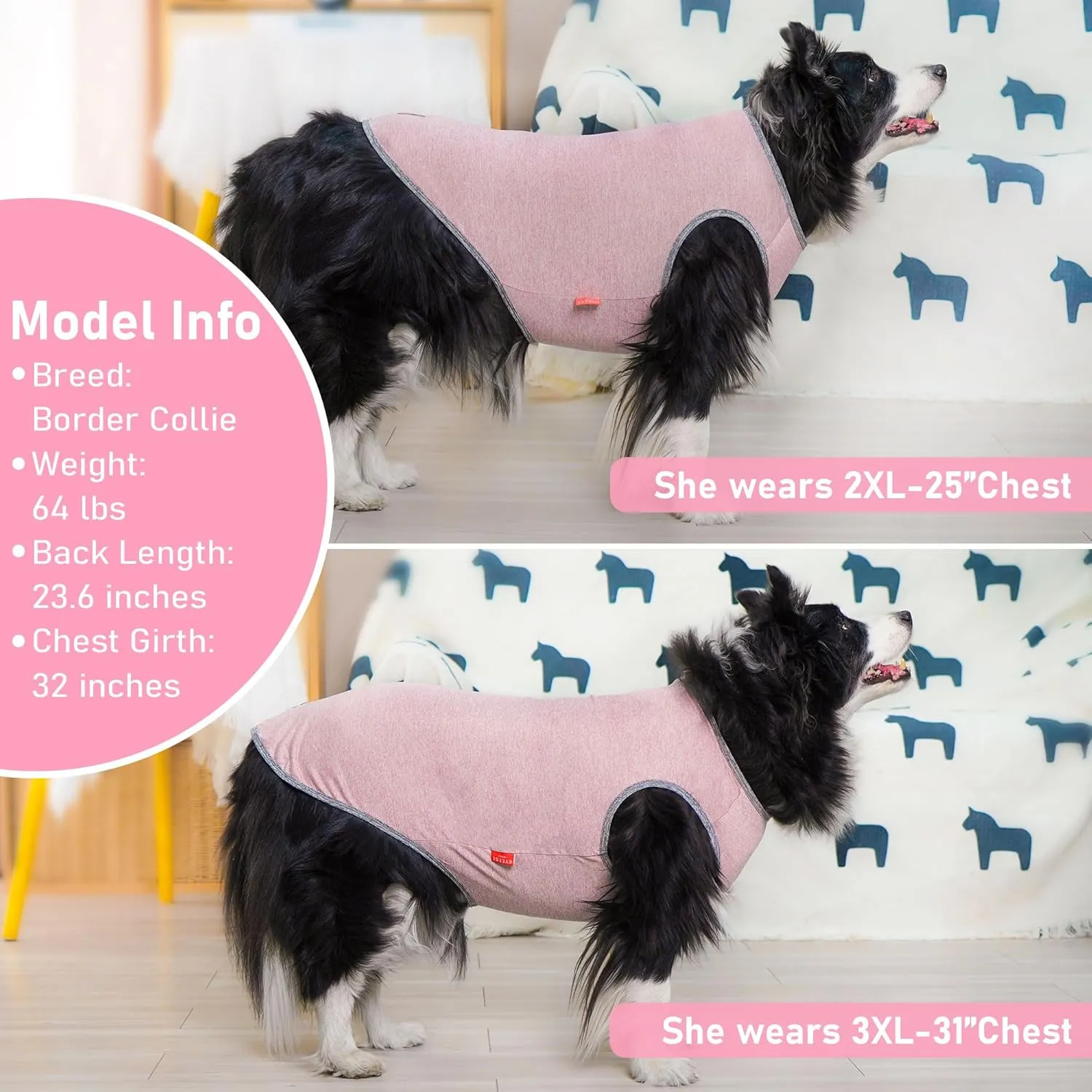 KYEESE 2Pack Dog Shirts Sun Protection Quick Dry Dog T Shirt Soft Tank Top with Reflective Label Stretchy Sleeveless Pet Vest Lightweight Pet Clothes, XXX-Large
