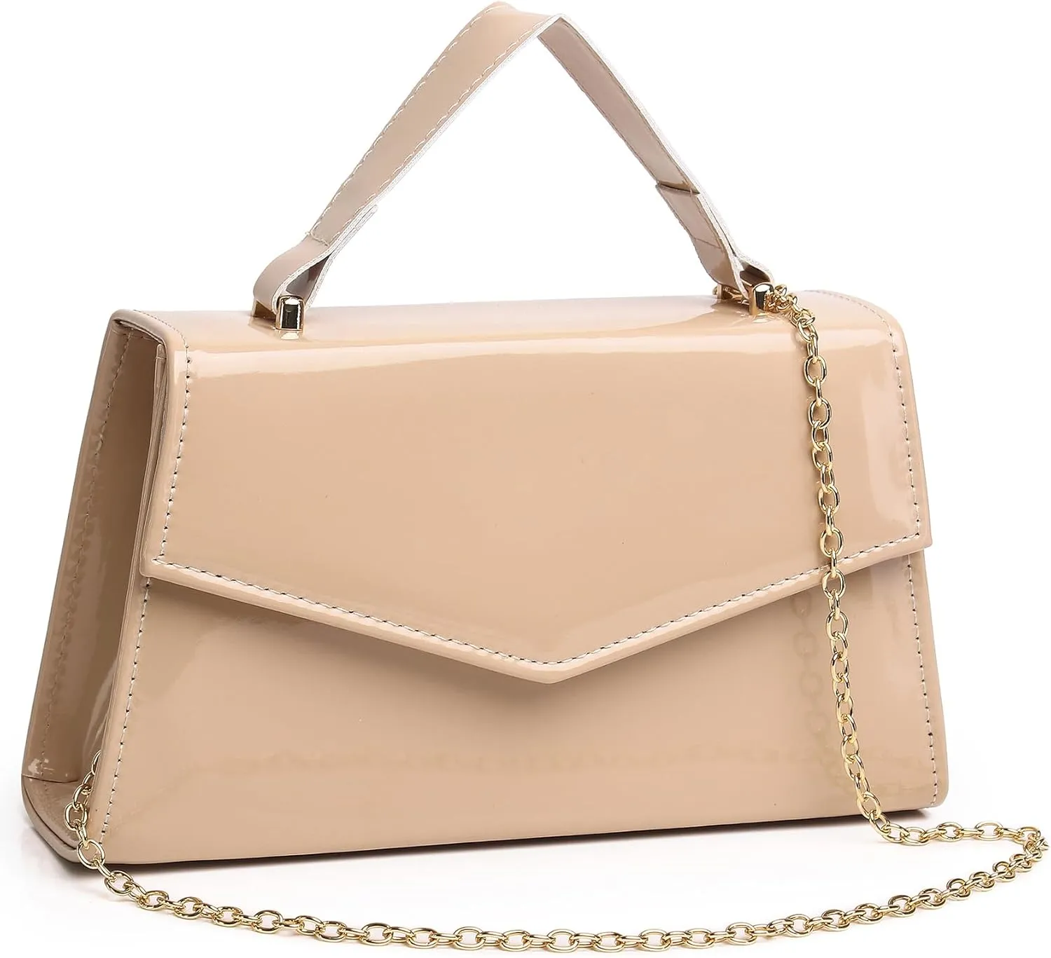 Labair Women's Evening Handbag Patent Leather Purse Wedding Party Bridal Handbag.