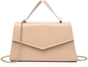 Labair Women's Evening Handbag Patent Leather Purse Wedding Party Bridal Handbag.