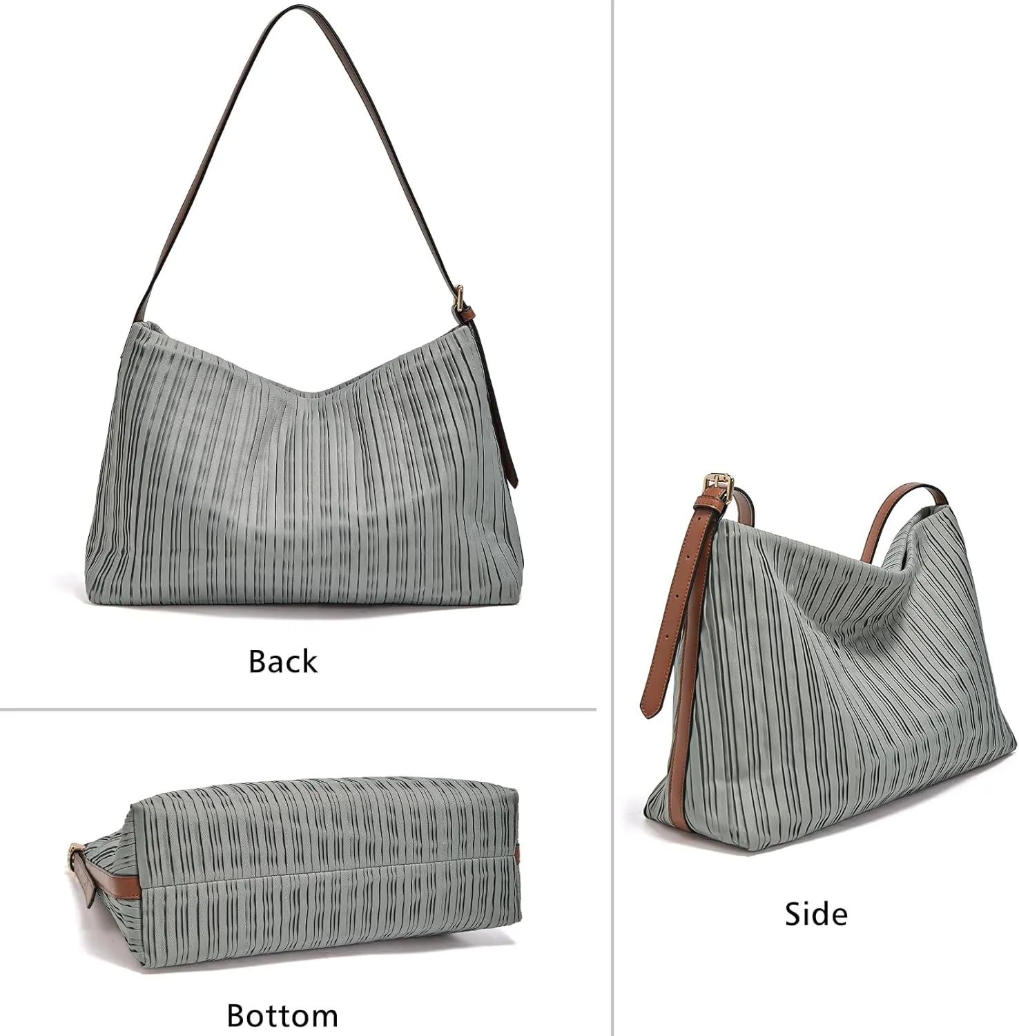 LAORENTOU Large Canvas Tote Bag for Women - Shopping and Crossbody Handbag With Large Capacity - Ladies Purse