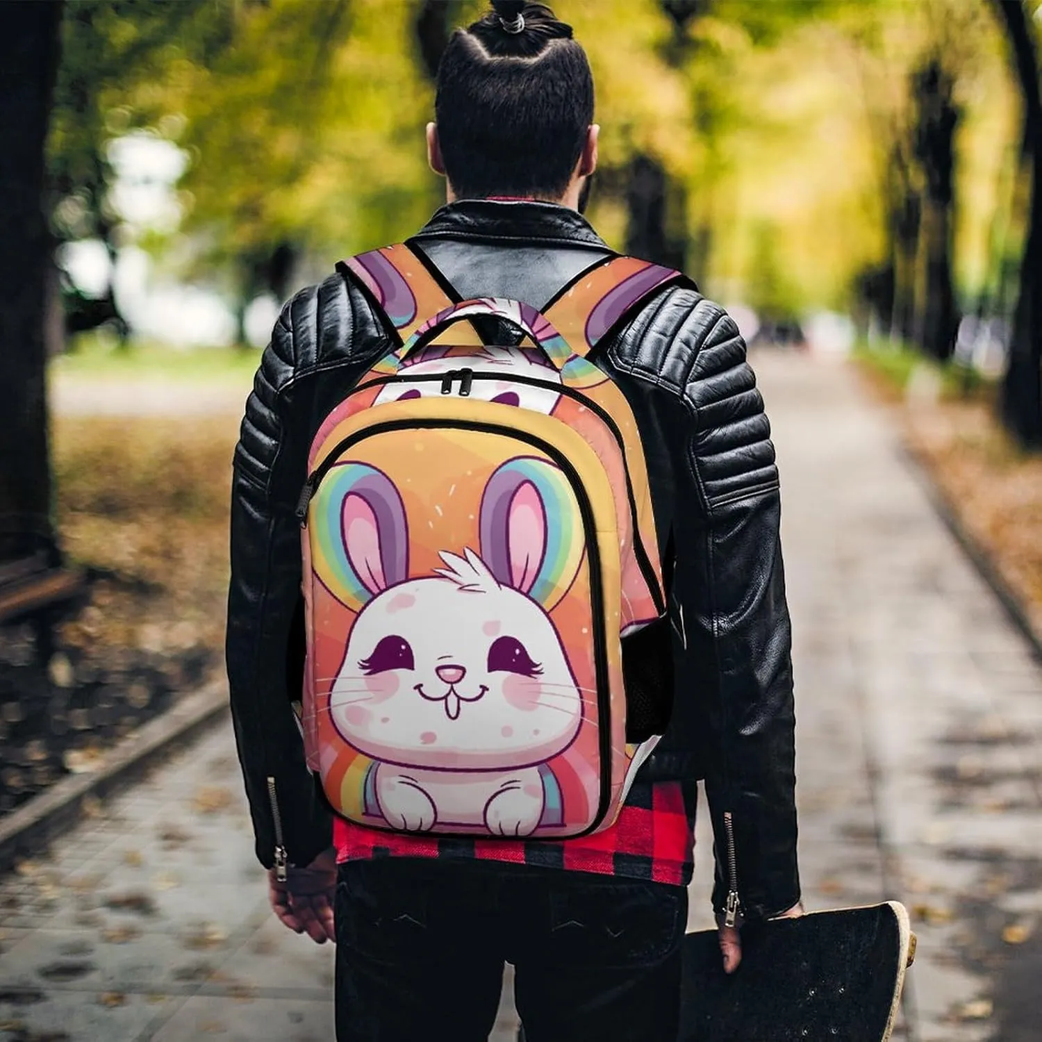 Laptop Backpack for Men Women Daypack Chubby Rabbit Computer Bag Travel Backpacks Laptop Bag