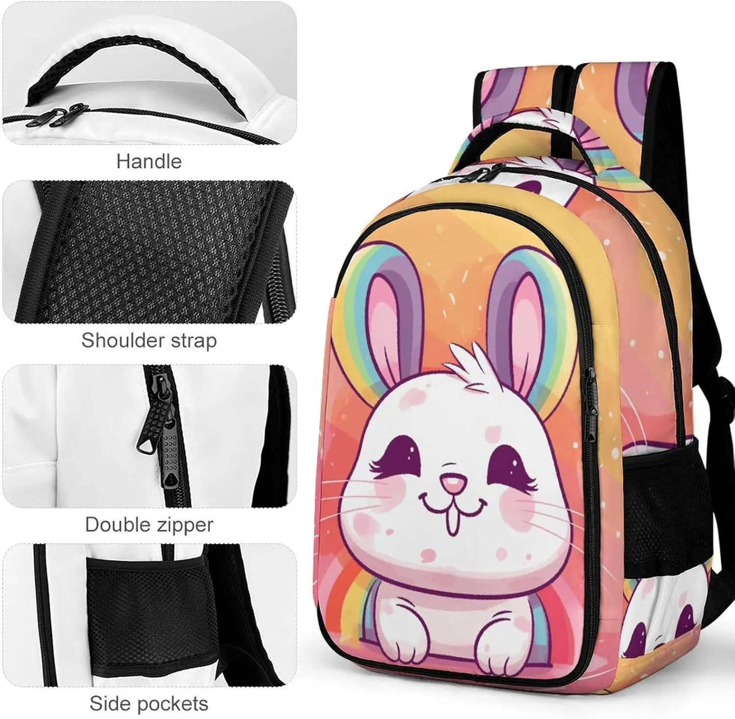 Laptop Backpack for Men Women Daypack Chubby Rabbit Computer Bag Travel Backpacks Laptop Bag