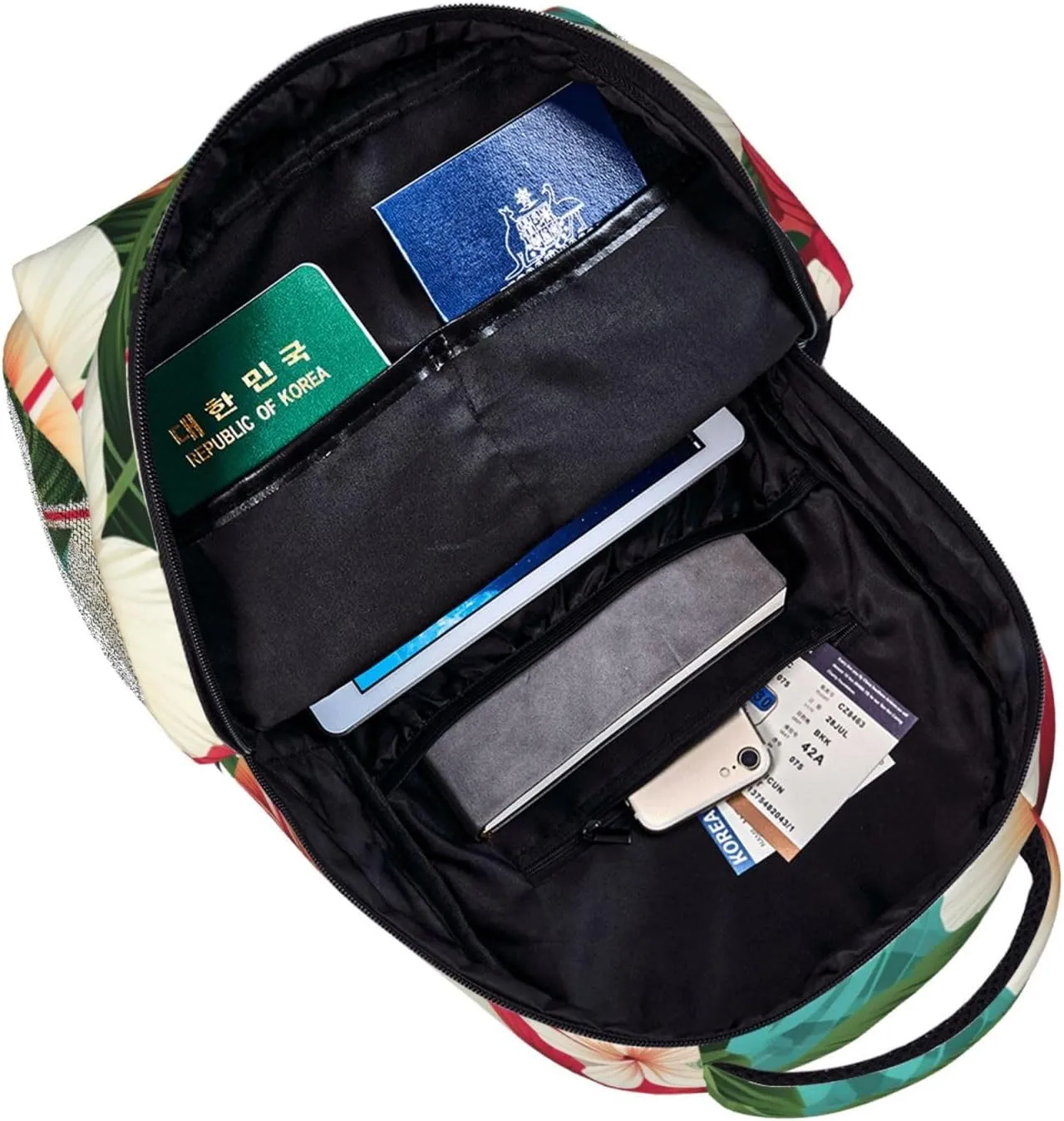 Laptop Backpack for Men Women Lightweight Travel Backpack Hawaiian flowers Daypack Laptop Bag for Travel