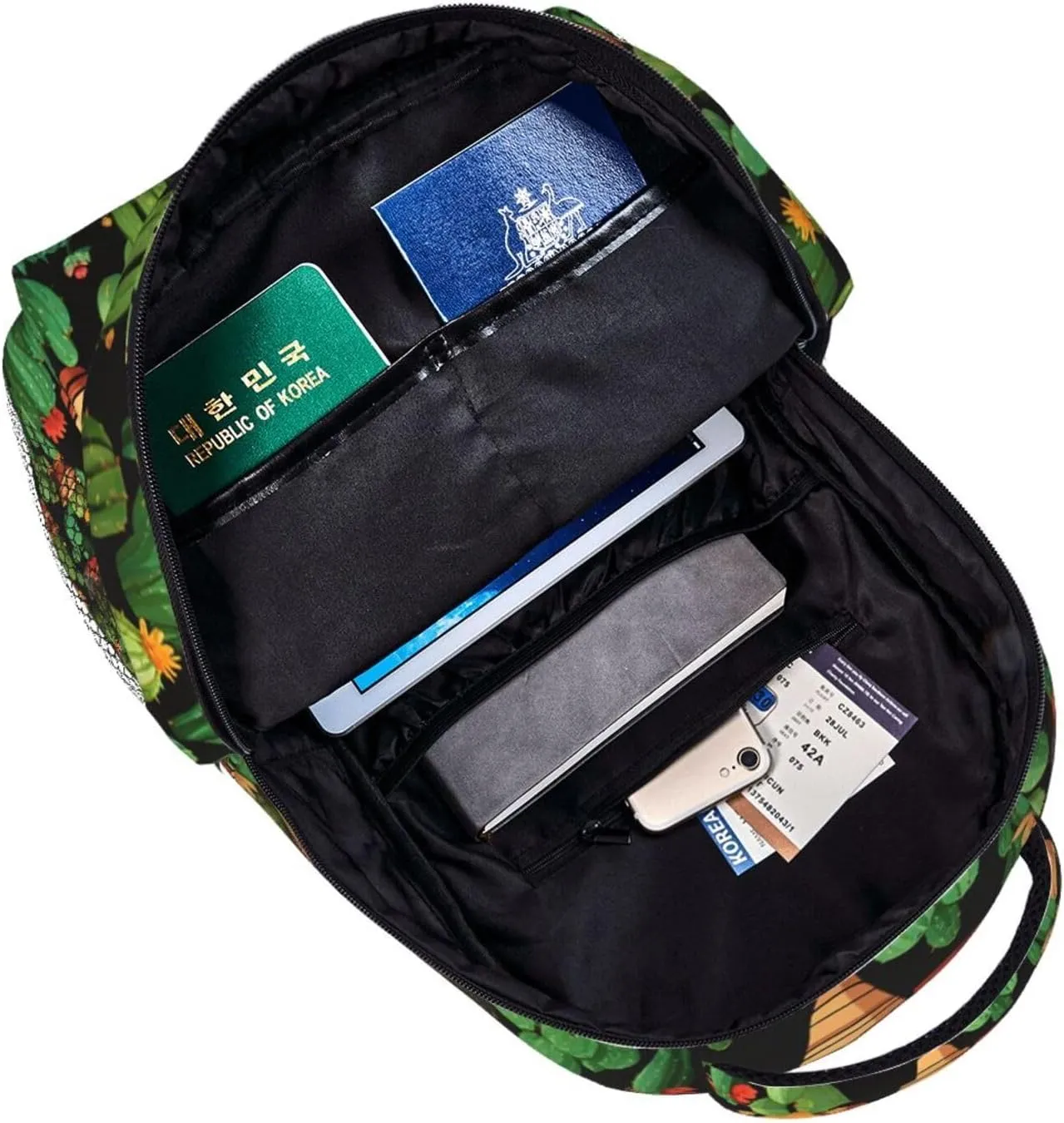 Laptop Backpack for Men Women Lightweight Travel Daypack Cactus Pattern Backpack Rucksack for Work