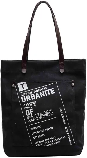 Large Canvas tote bag Crossbody Retro Shoulder Bag Aesthetic Tote Large Handbags Fairy Hobo Bags (black)