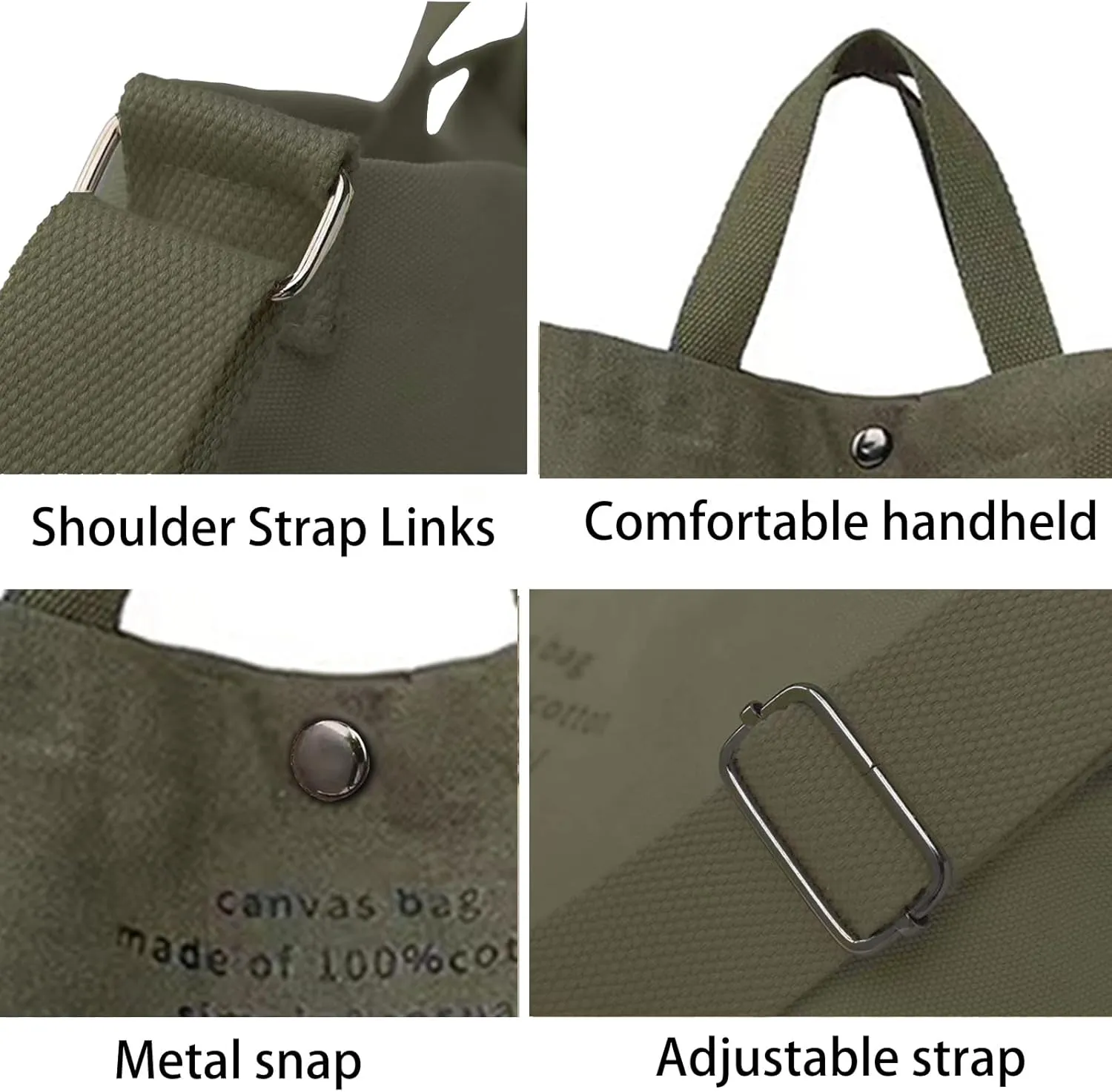 Large Canvas Tote Bag For Women Handbags Casual Shoulder Bag Crossbody Top Handle Bag Cross-body Handbags