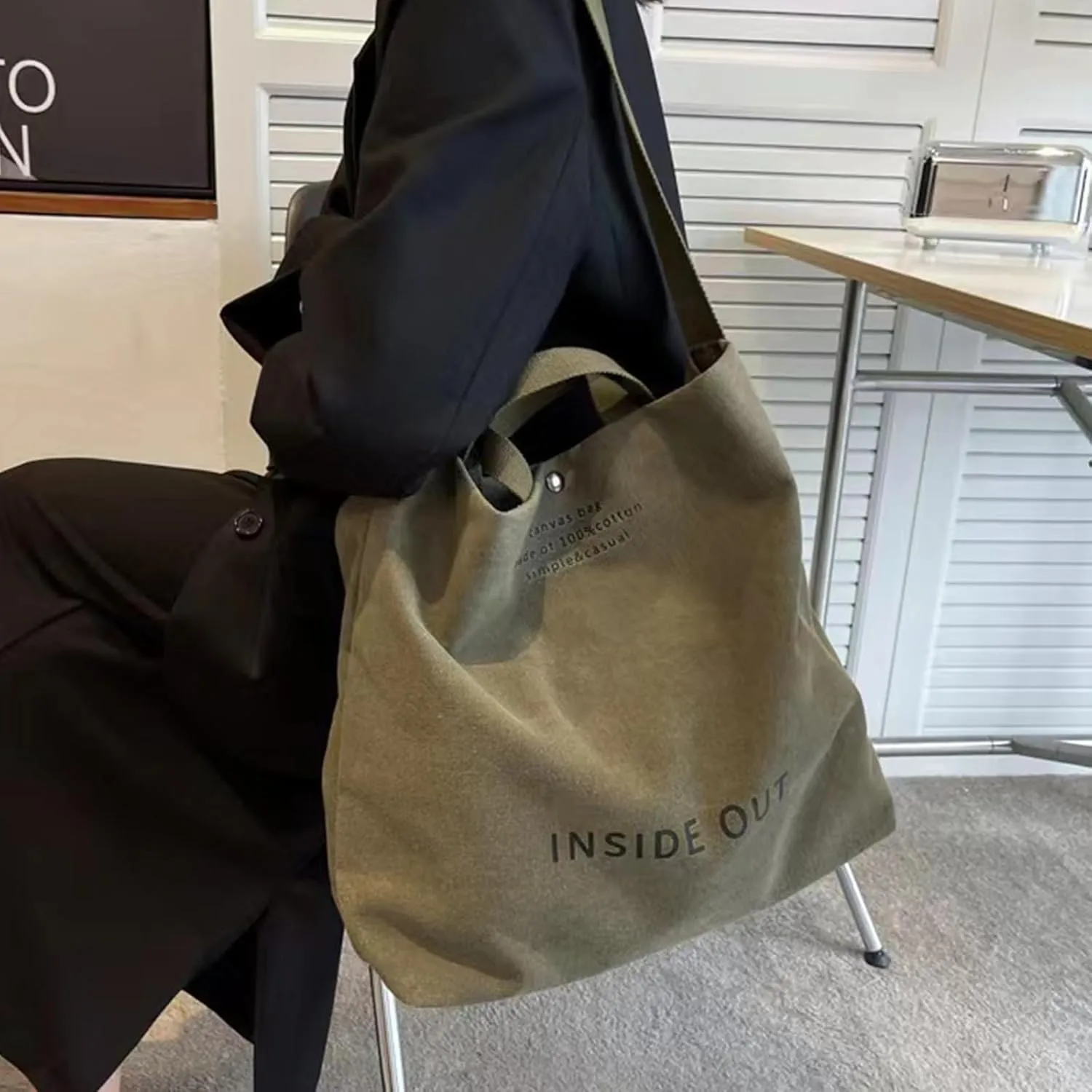 Large Canvas Tote Bag For Women Handbags Casual Shoulder Bag Crossbody Top Handle Bag Cross-body Handbags