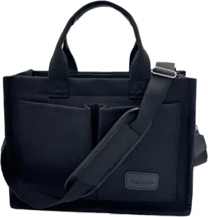 Large Canvas Tote Bag for Women Work Tote Bags with Pockets Laptop Crossbody Purses Everyday Bag Handbags for Travel