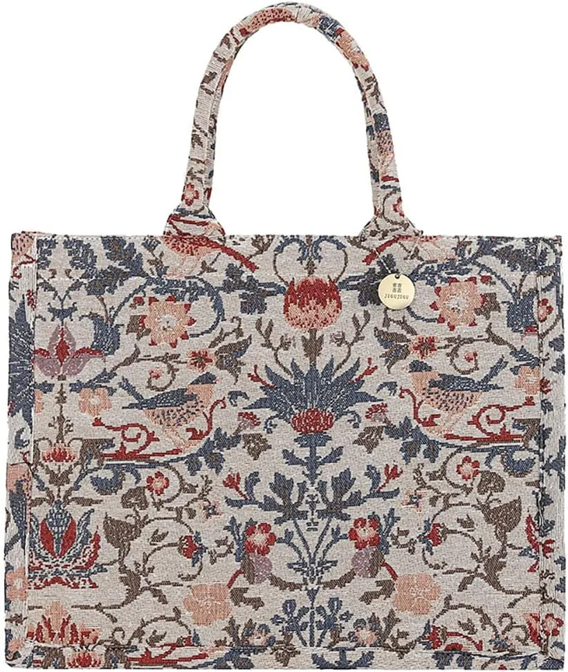 Large Canvas Tote Bag Purse for Women,Laptop Tote Bag with Pockets,Retro Emb Shoulder Handbags,Big Tote Bag Teacher Aesthetic
