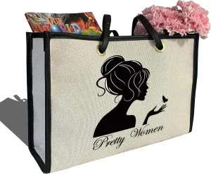 Large Canvas Tote Bag,Wife Friend Couples Bride Bridal Shower Mom Grandma Personalized Gifts
