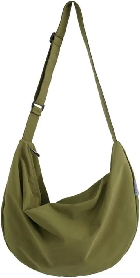 Large Canvas Tote Hobo Shoulder & Crossbody Centered Top-Handle Handbag with Pockets for Women's Work Style