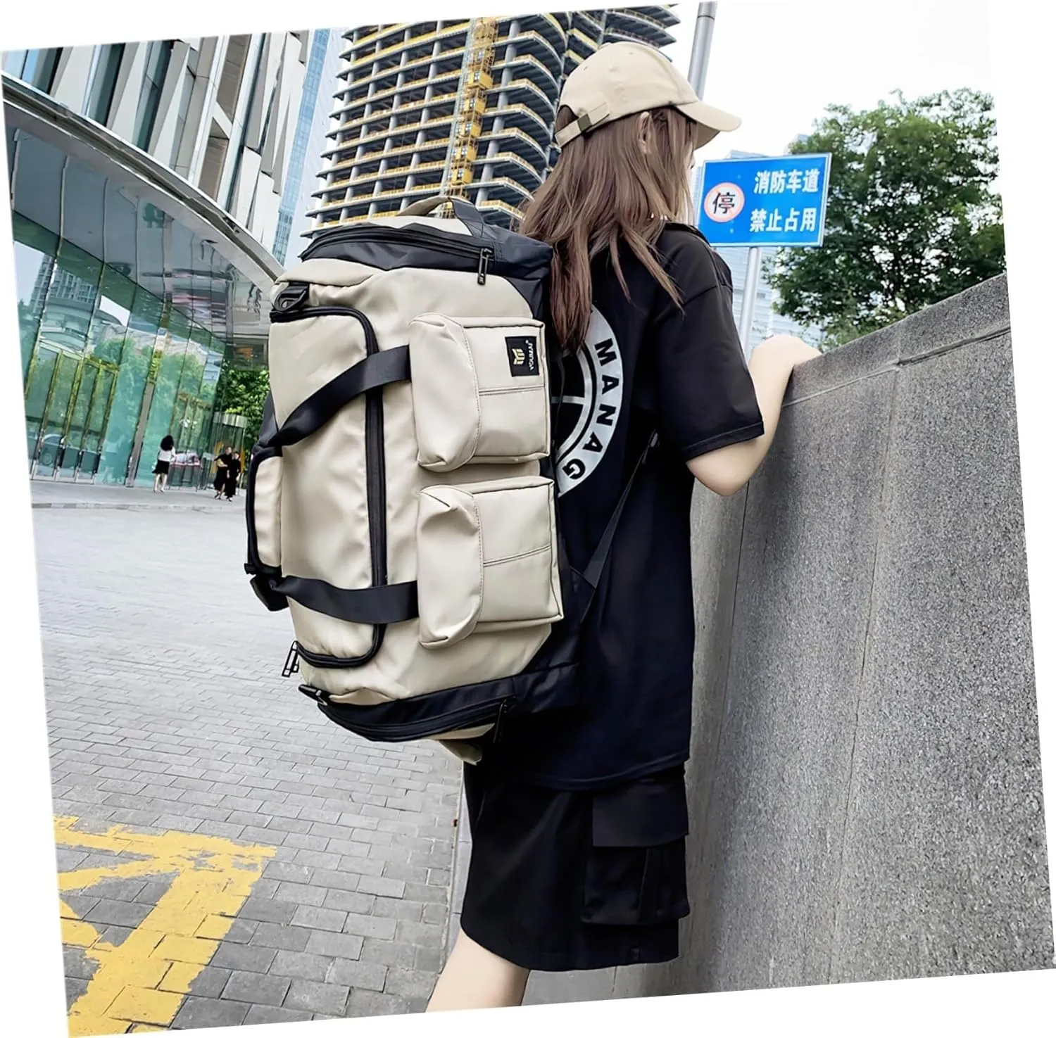 Large Capacity Fitness Tote Carry Bags for Airplanes Overnight Dry Wet Separation Gym Travel Duffel Weekend Bag