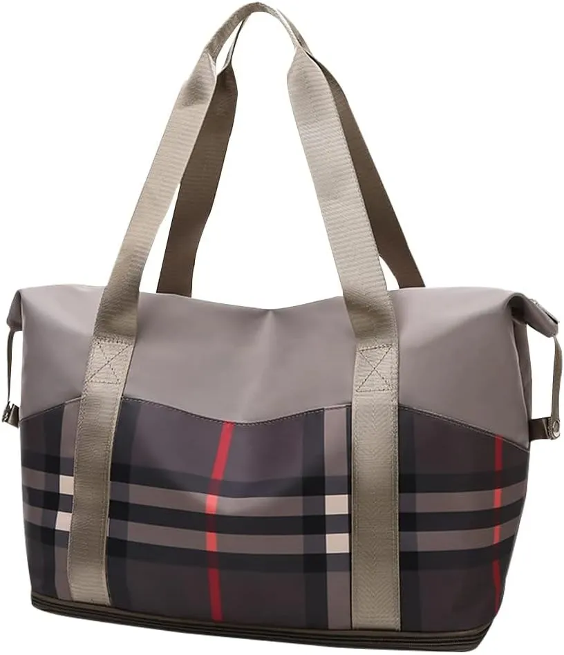 Large Capacity Travel Luggage Bag, Women's Tote Bag to Carry Airplane Fits Under Seat, Men's Short Business Carry-on Sports Gym Dry and Wet Separation Bag