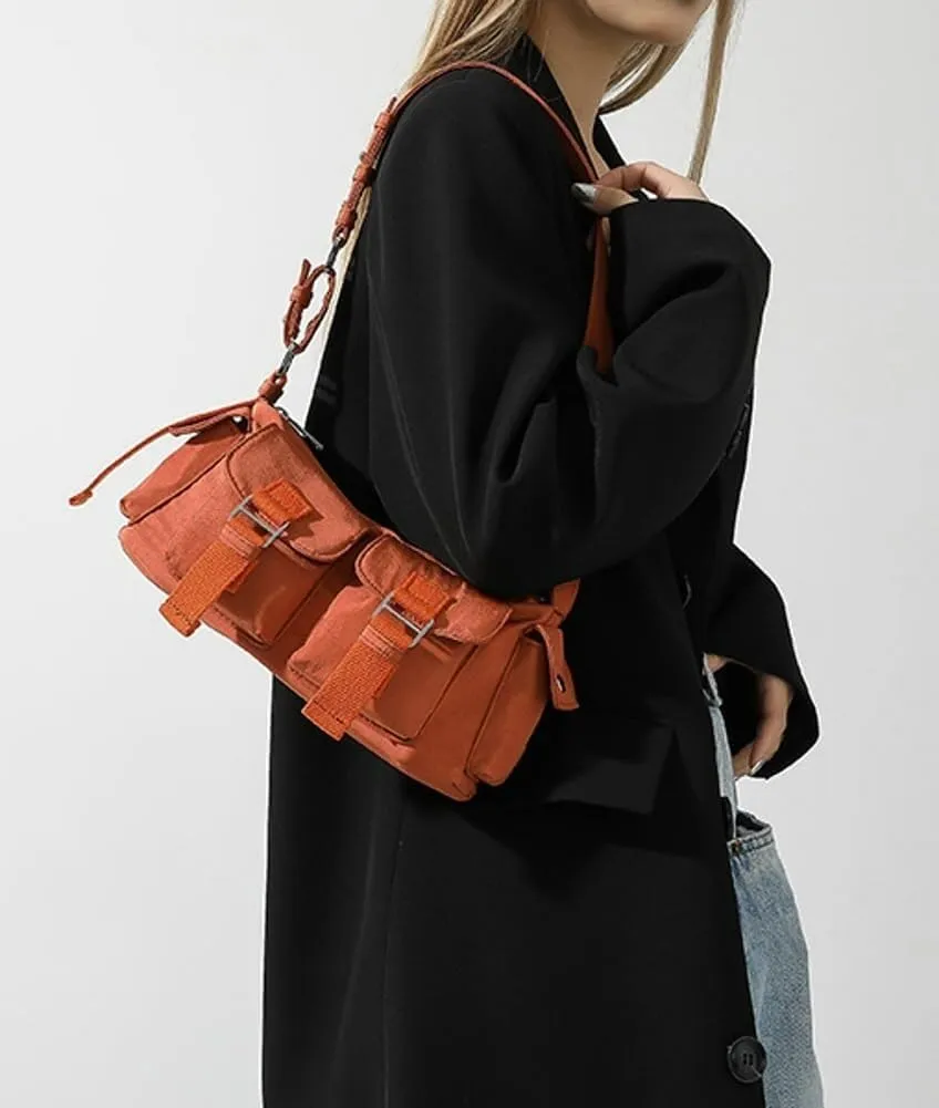 Large Nylon Hobo Tote with Multi Pockets Shoulder & Crossbody Messenger Top-Handle Handbag Purse for Women