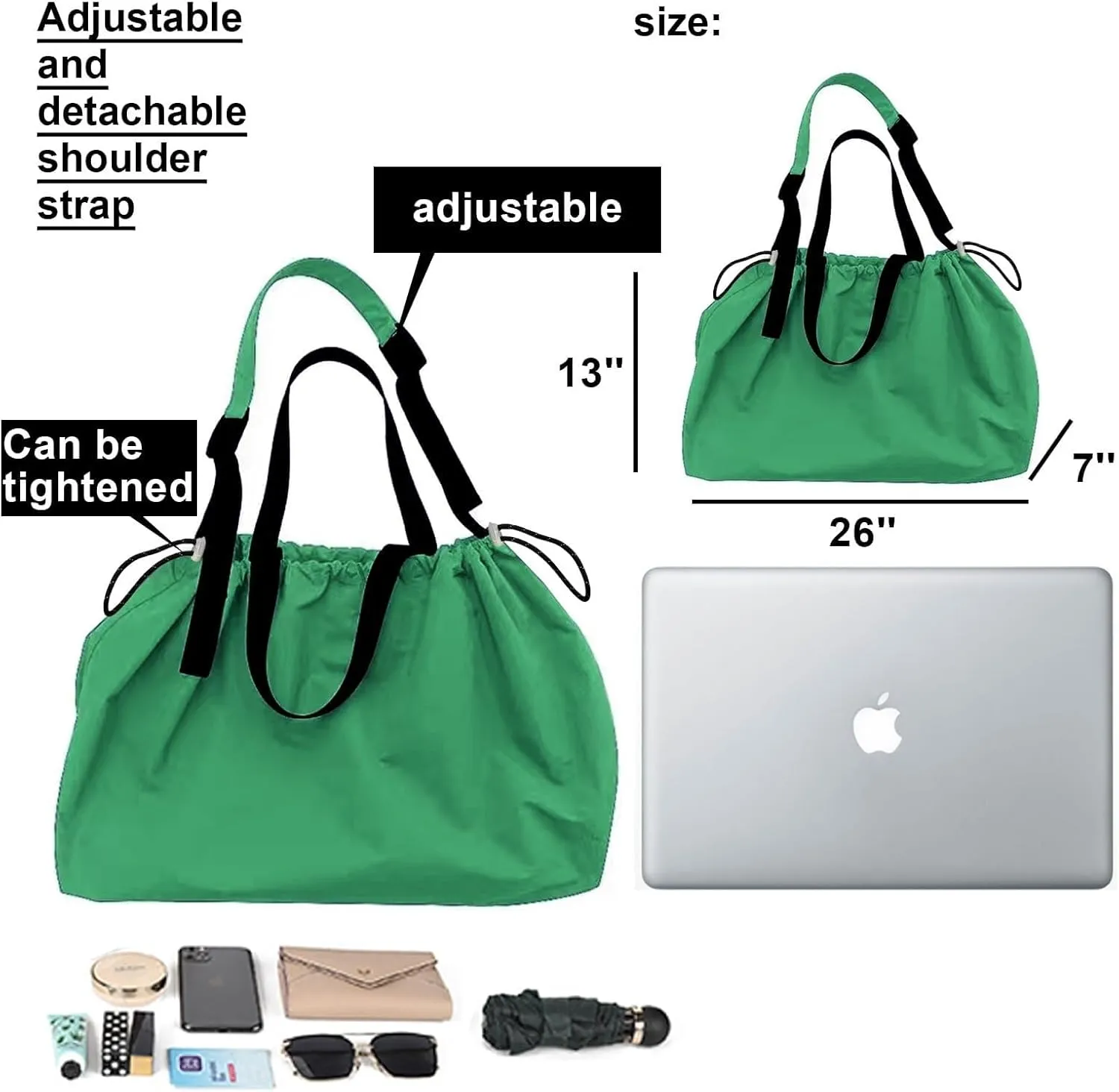 Large Shoulder With Zipper And Pockets For College Work Travel Shopping Lightweight Tote For Women And Man