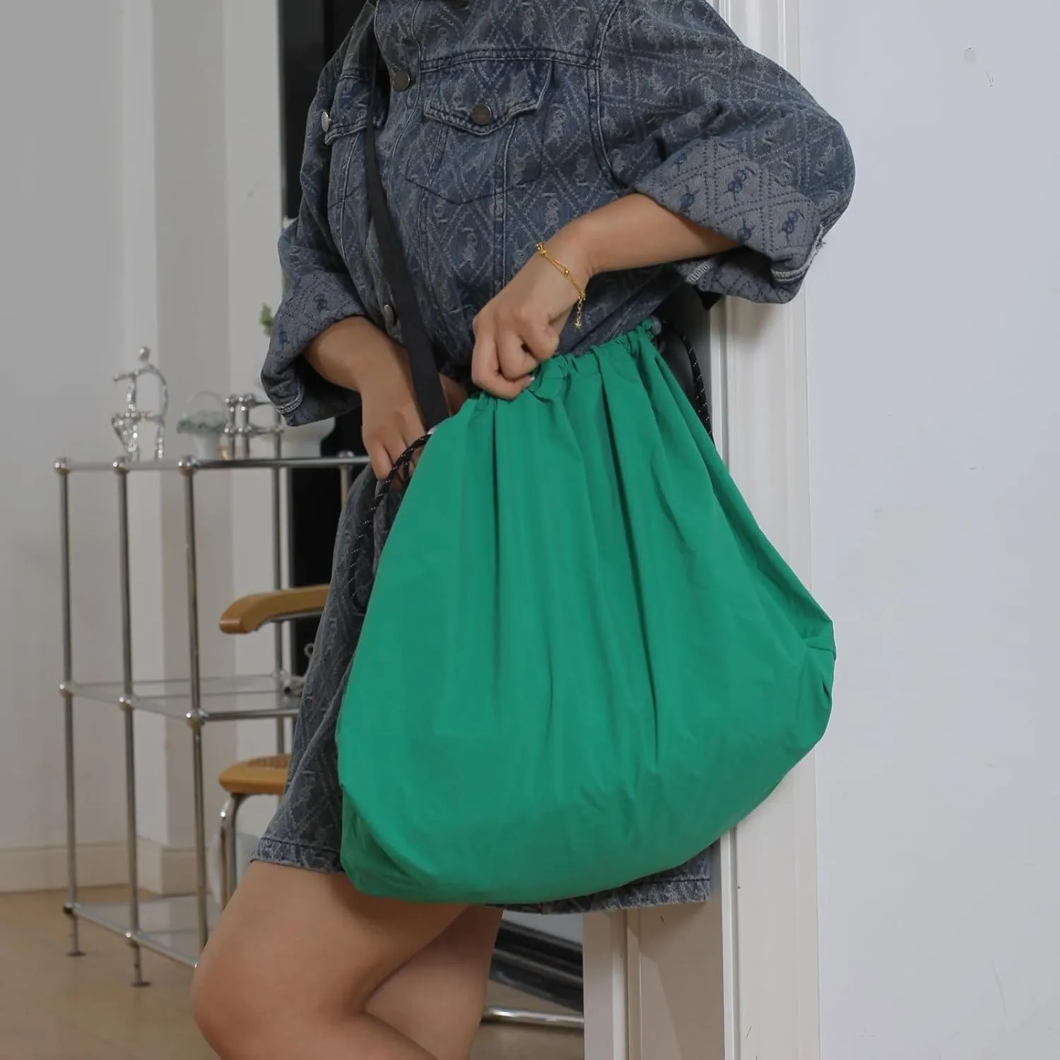 Large Shoulder With Zipper And Pockets For College Work Travel Shopping Lightweight Tote For Women And Man