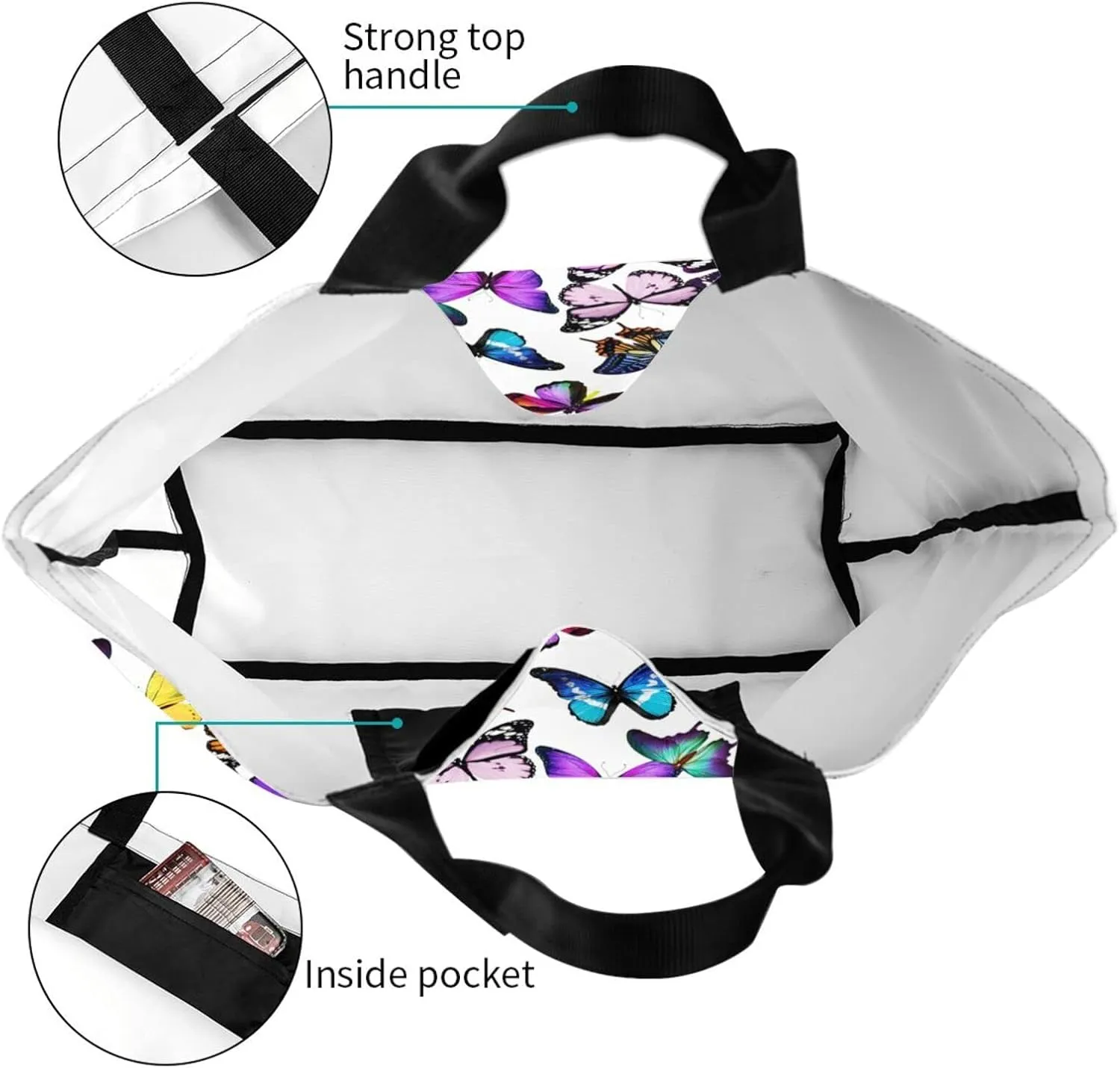 Large Tote Bag For Women Reusable Grocery Bag Waterproof Shopping Handbag