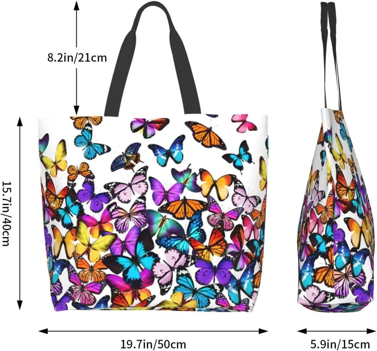 Large Tote Bag For Women Reusable Grocery Bag Waterproof Shopping Handbag
