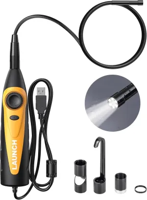 LAUNCH VSP-600 Endoscope 5.5mm Ultra-Thin, Lens HD Wide Application Videoscope Borescope high Definition Multi-Angle Imaging One-Click Snapshot IP67 Waterproof with 2000mm USB Cable