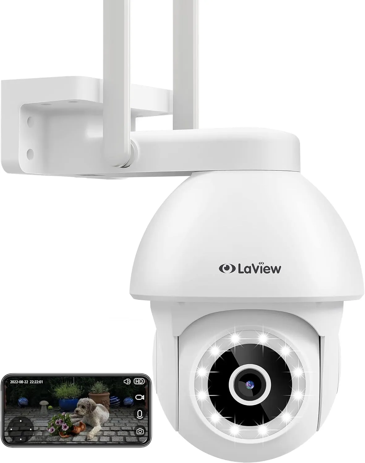 LaView 4MP 5G& 2.4GHz WiFi Security Camera Outdoor Wired Starlight Color Night Vision, 2K Cameras for Home Security AI Human Detection & Auto Tracking,IP65 2-Way Audio,US Cloud, Compatible with Alexa