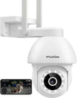 LaView 4MP 5G& 2.4GHz WiFi Security Camera Outdoor Wired Starlight Color Night Vision, 2K Cameras for Home Security AI Human Detection & Auto Tracking,IP65 2-Way Audio,US Cloud, Compatible with Alexa