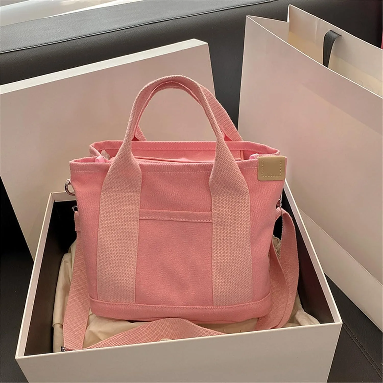 Leather Glue for Handbags Simple Canvas Bag Fashionable Convenience Bag Temperament Handbag Large Clear Tote Bag
