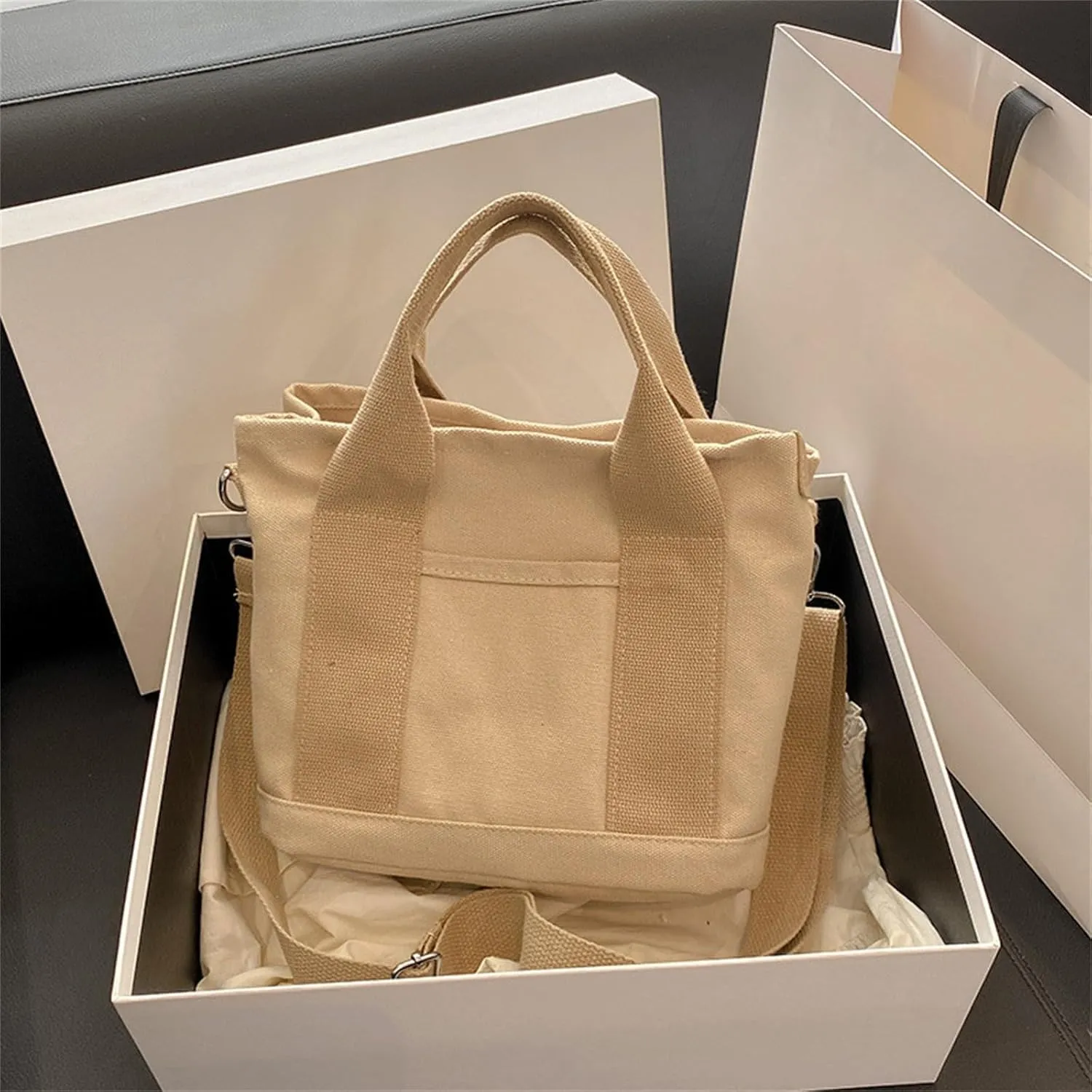 Leather Glue for Handbags Simple Canvas Bag Fashionable Convenience Bag Temperament Handbag Large Clear Tote Bag