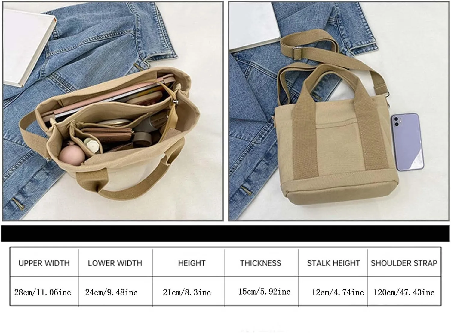 Leather Glue for Handbags Simple Canvas Bag Fashionable Convenience Bag Temperament Handbag Large Clear Tote Bag