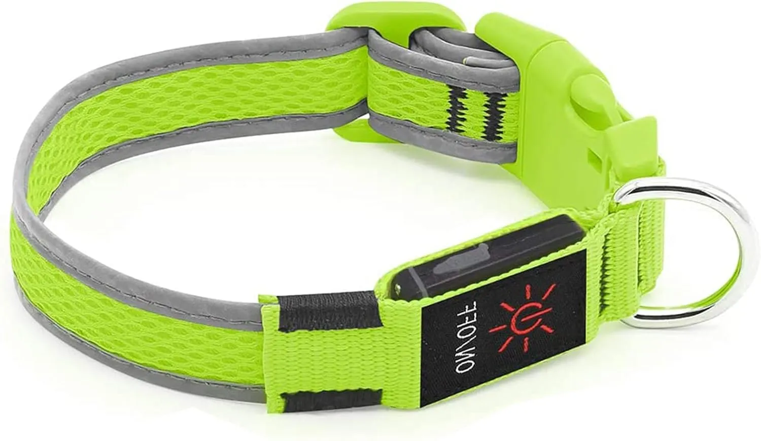 LED Dog Collar Rechargeable - Waterproof Light Up Dog Collars, Adjustable Glow in The Dark Pet Collar, Safety Dog Lights for Night Walking (Small, Green)
