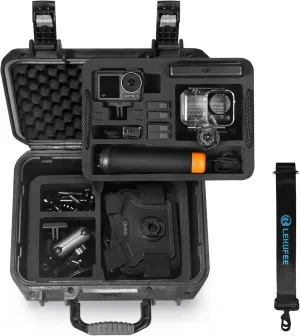 Lekufee Portable Waterproof Hard Case for DJI Osmo Action 5 Pro/4/3 Camera,Adventure Combo,Standard Combo and More Accessories(Case Only)