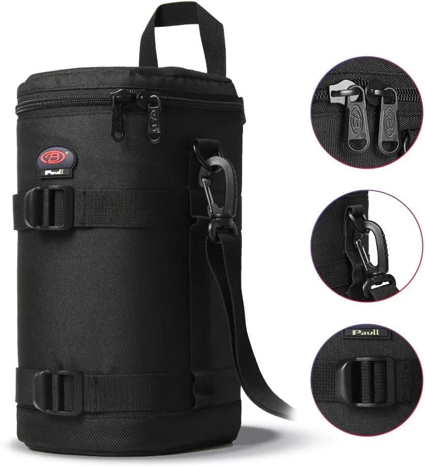 Lens Pouch For DSLR Camera Lens Fits for Canon, Nikon, Pentax, Sony, Olympus, Panasonic, and other Lens BL-0009