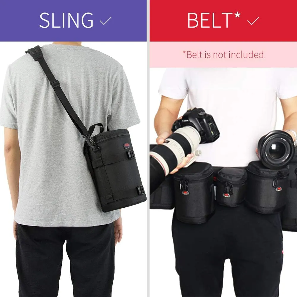 Lens Pouch For DSLR Camera Lens Fits for Canon, Nikon, Pentax, Sony, Olympus, Panasonic, and other Lens BL-0009