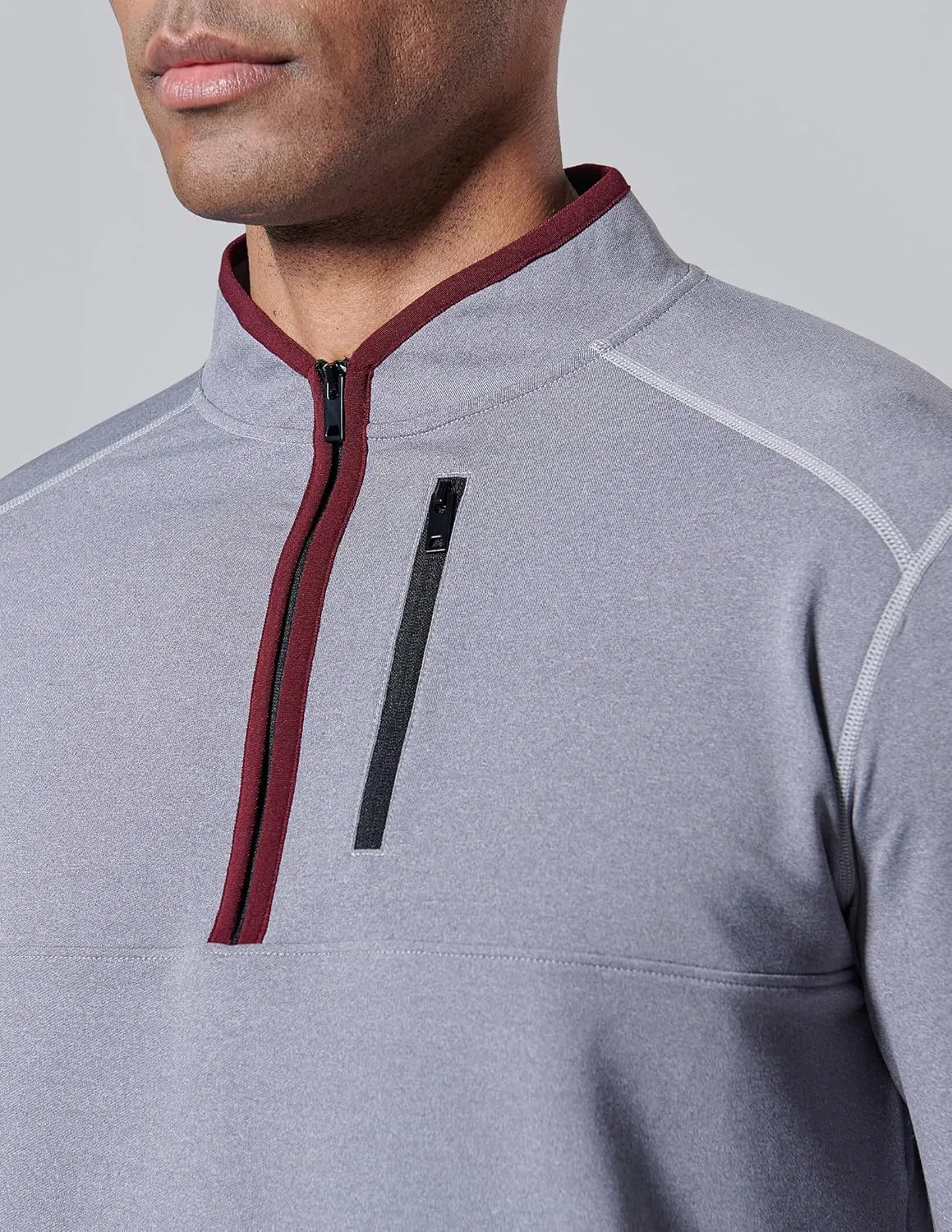 Liberty Imports 3-Pack Men’s Quarter-Zip Pullover Lightweight Long Sleeve Athletic Jackets Performance Workout Running Shirts
