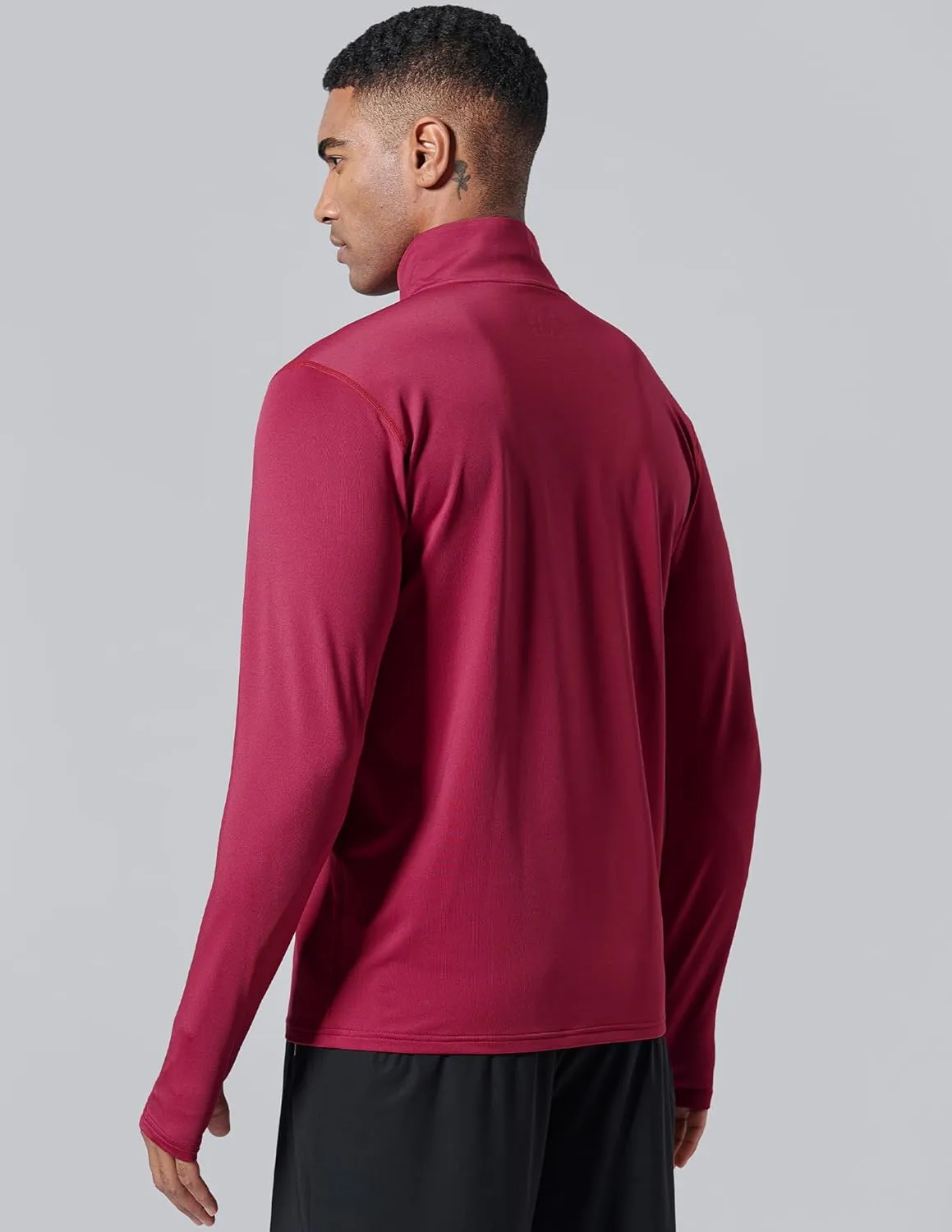 Liberty Imports 3-Pack Men’s Quarter-Zip Pullover Lightweight Long Sleeve Athletic Jackets Performance Workout Running Shirts